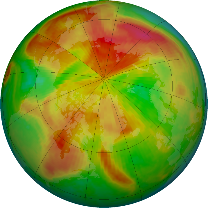 Arctic ozone map for 27 April 2004